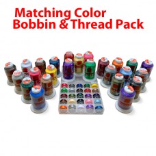 Matching Color Bobbin (A) and Thread Pack 