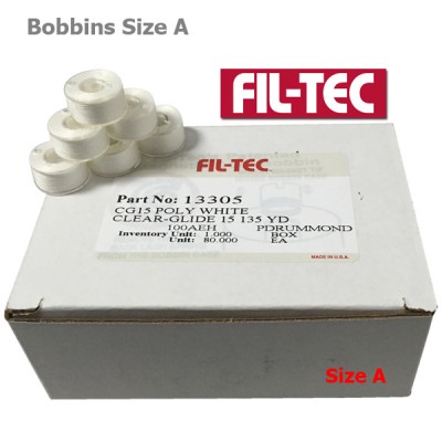 13305 Filtec Plastic Bobbins Size A White 80Pc