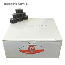 Plastic Size A bobbins "Black" 144 units per box
