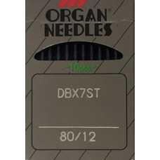 10-pack Organ Round Shank Metallic Needle 80/12