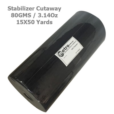 Cutaway Stabilizer (soft) 15"X50 yards BLACK 80 Grams 3.14 oz