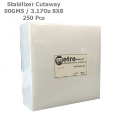 Cutaway (Soft) Stabilizer 8X8 90 Grams 3.17 oz 250Pc