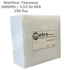 Tearaway Stabilizer 6X6 100 Grams 3.52 oz. 250Pc