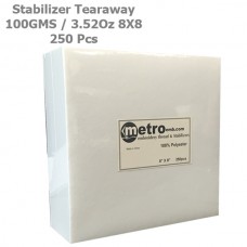 Tearaway Stabilizer 8X8 100 Grams 3.52 oz. 250Pc