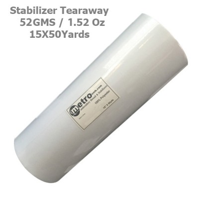 Tearaway Stabilizer 15X50yards Roll 52 Grams 1.52 oz.