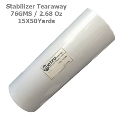 Tearaway Stabilizer 15X50yards Roll 76 Grams 2.68 oz.