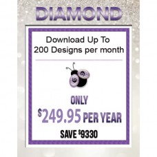 1 Year Diamond Subscription to Download up to 200 Designs Each Month Over 25,000 available