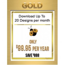 1 Year Gold Subscription to Download up to 20 Designs Each Month Over 25,000 available